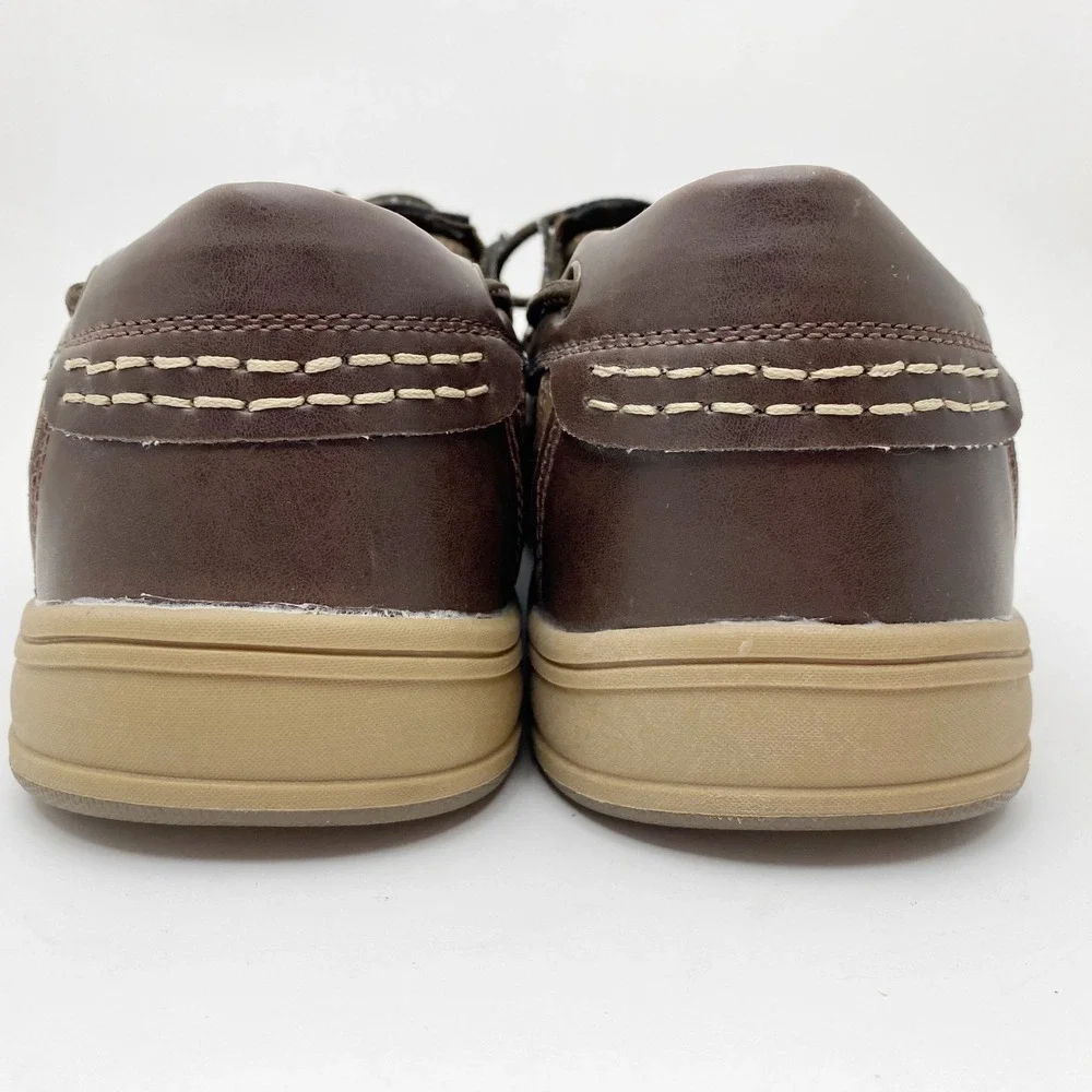 Magellan‎ Outdoors FWMFMC2056 Leather Mesh Boat Shoes Mens 12D Brown